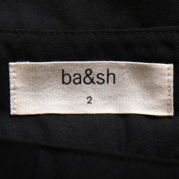 ba&sh black Costa high-waisted belted ankle grazer pants - Picture 4 of 8